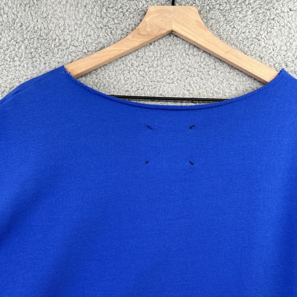 GAELLE BONHEUR PARIS Sweatshirt Womens OS Blue Oversized Slouchy Pullover - Picture 8 of 12